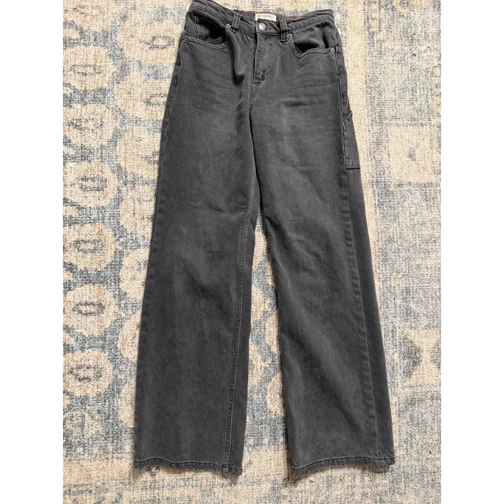 Free People Tinsley Baggy High-Rise Jeans Size‎ 26 Excellent Condition